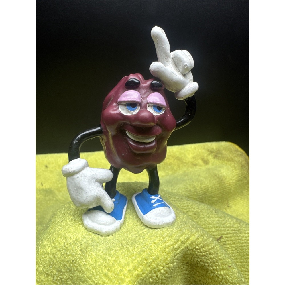 Vintage‎ California Raisins PVC Figure Justin X Grape 1987 Calrab Promo Toy 3"